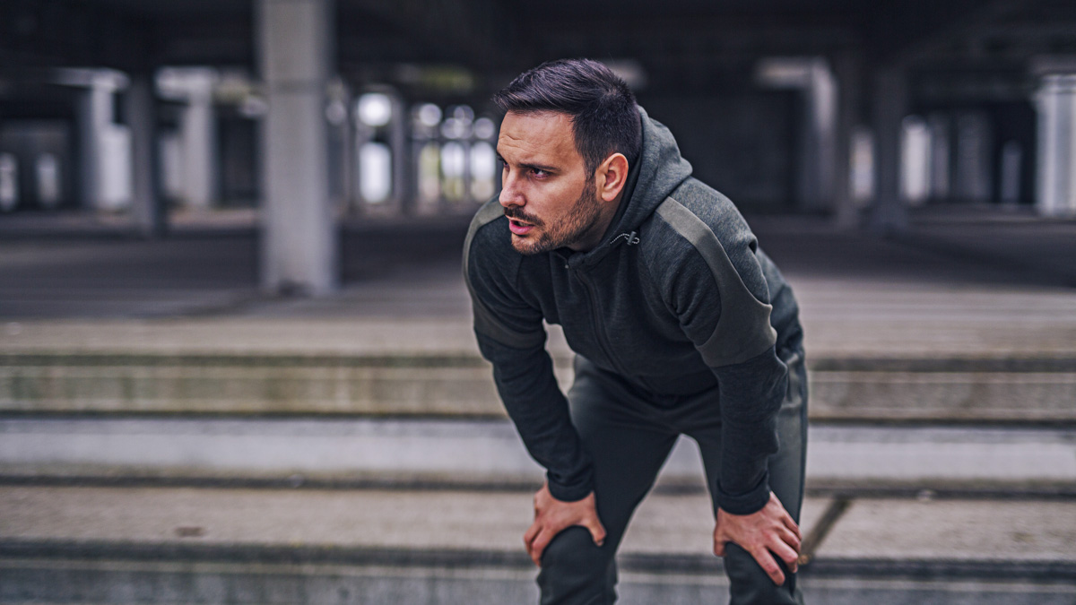 Runner Taking Breath