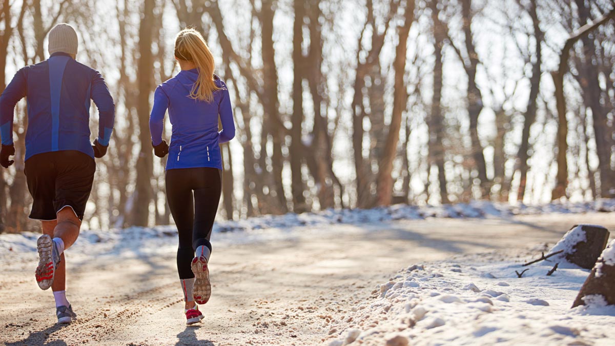 Couple Jogging In Nature