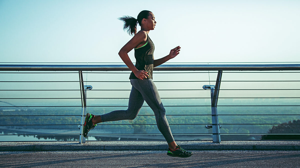 Young Woman Works On Running Faster