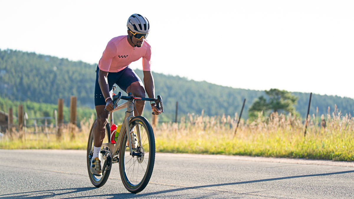 Male Cyclist Doing Cycling Interval Training