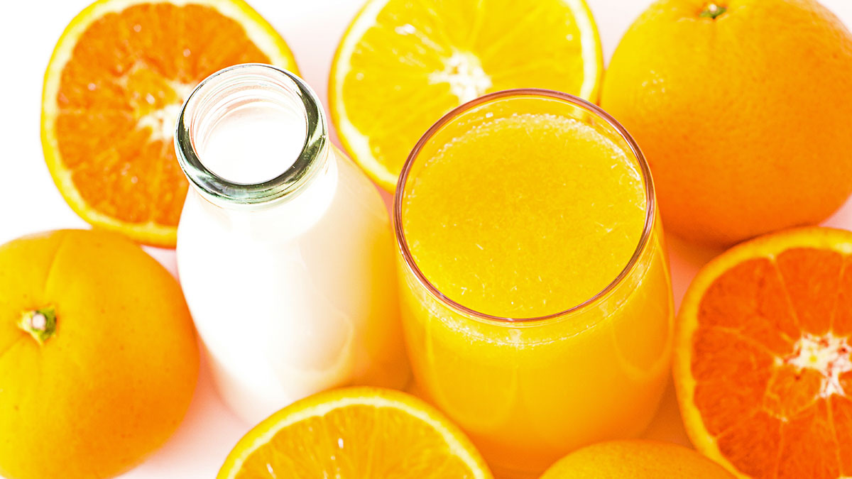 Fresh Fruit Milk Orange Juice Drink