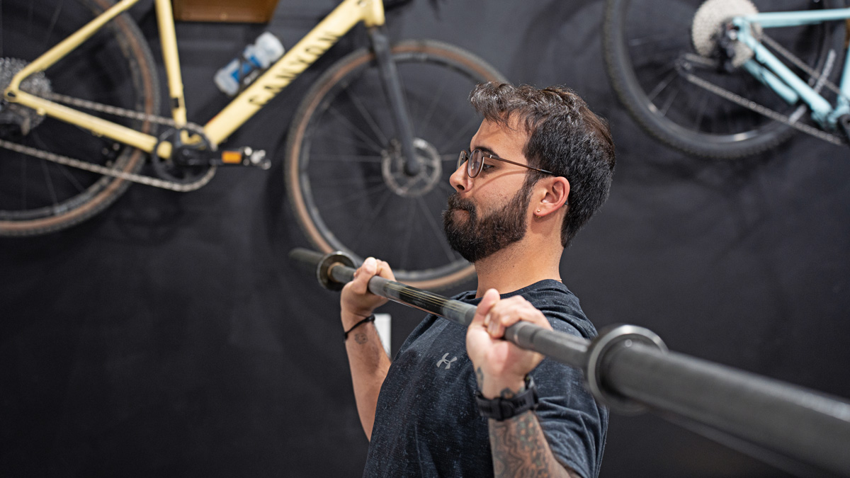 Image Of Young Man Doing Strength Training For Cyclists