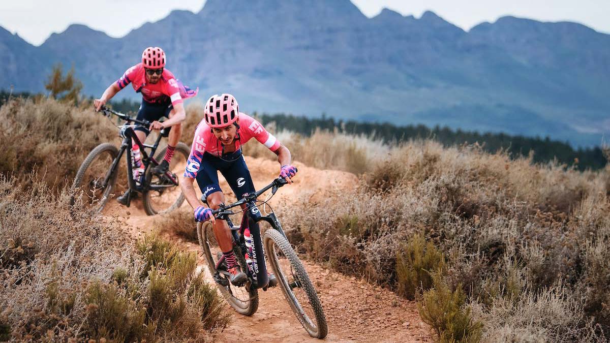 Pro Ef Cyclists Alexander Howes And His Partner Lachlan Morton Riding In South Africa In Preparation For The Absa Cape Epic Mtb Race