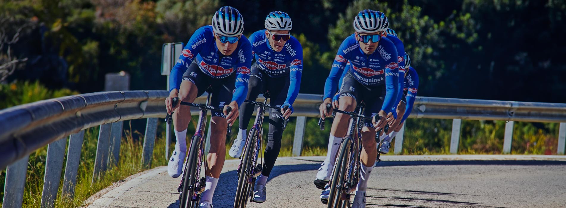 Cycling Team Riding Together