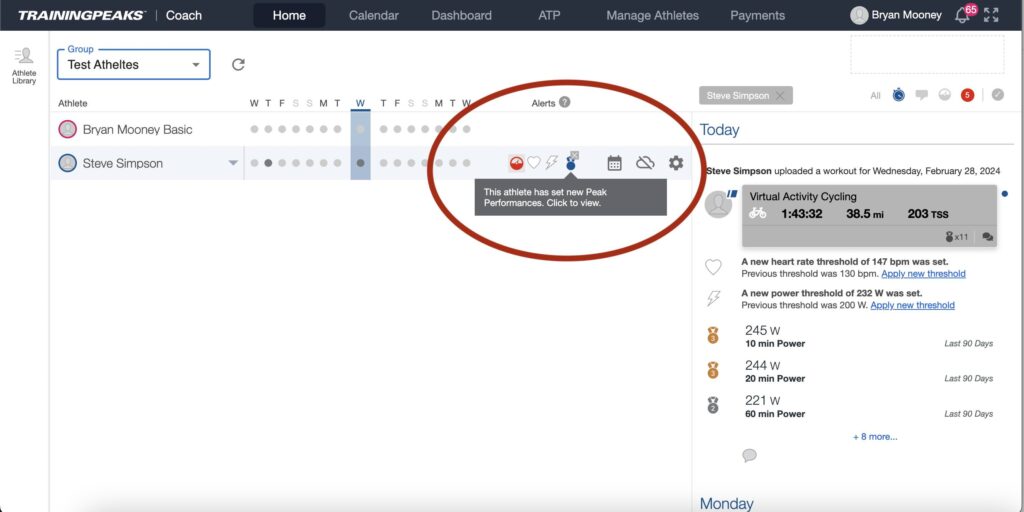 Trainingpeaks Alerts