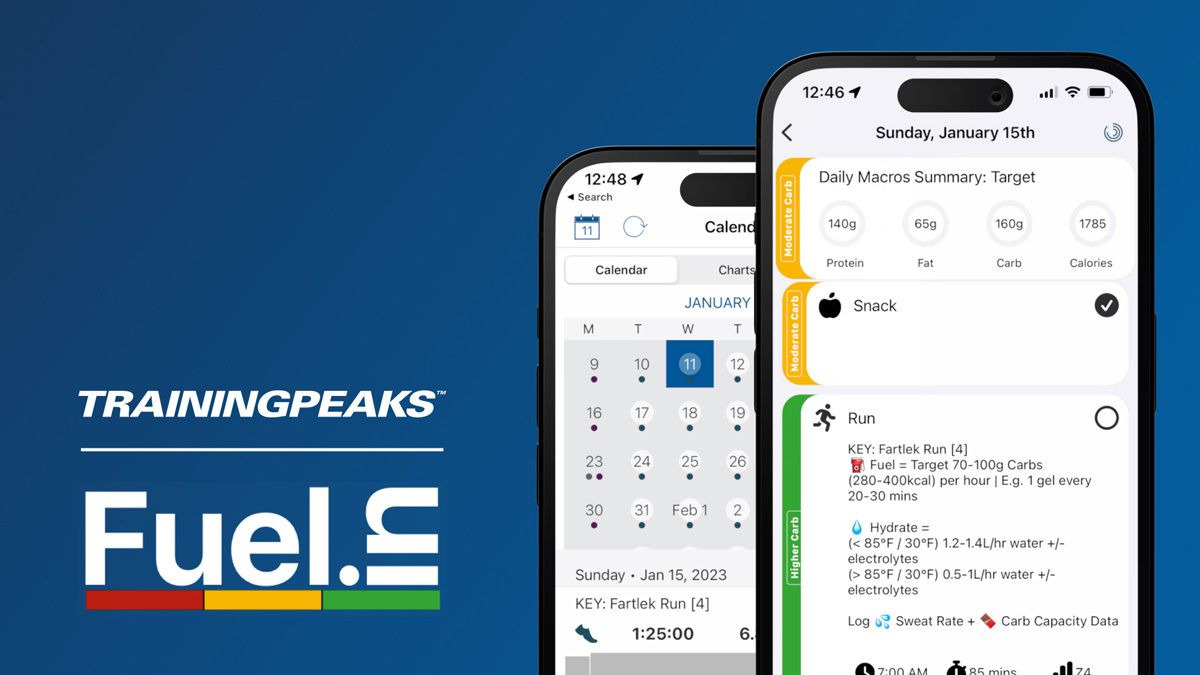 Image Of Screenshots Displaying How The Trainingpeaks And Fuelin Apps Sync Together