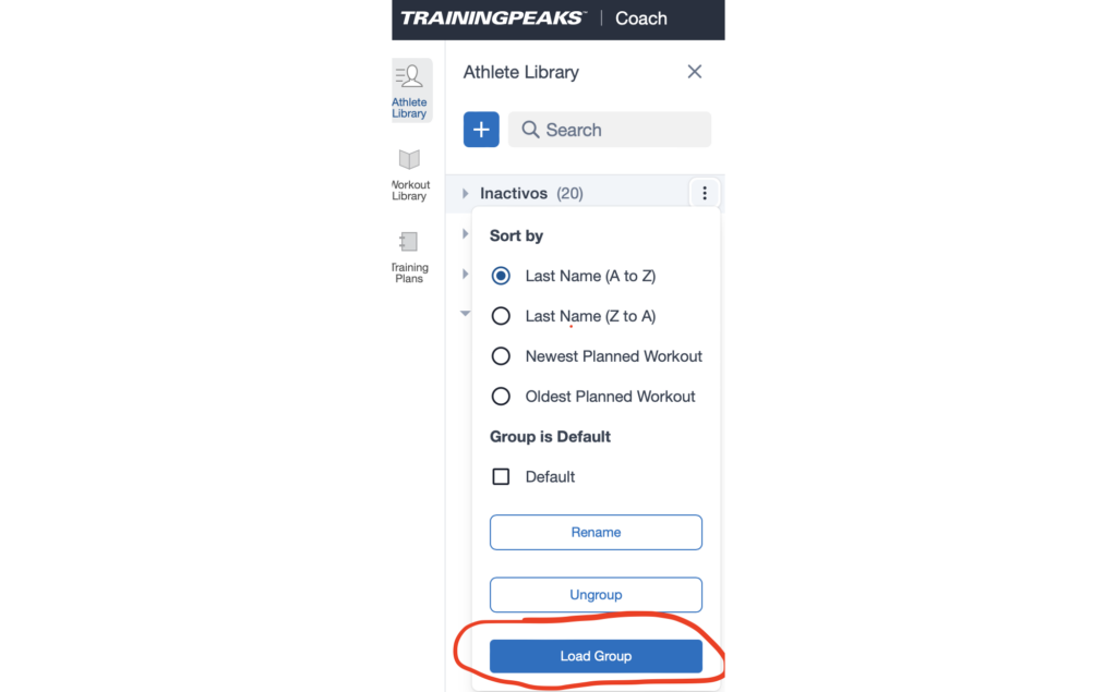 Load Group Image in TrainingPeaks