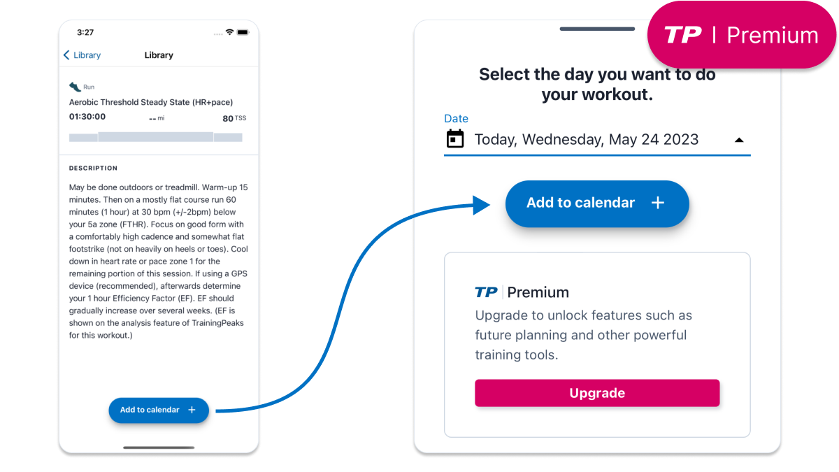 Screenshot Of Mobile Library Updated Interface On Trainingpeaks App